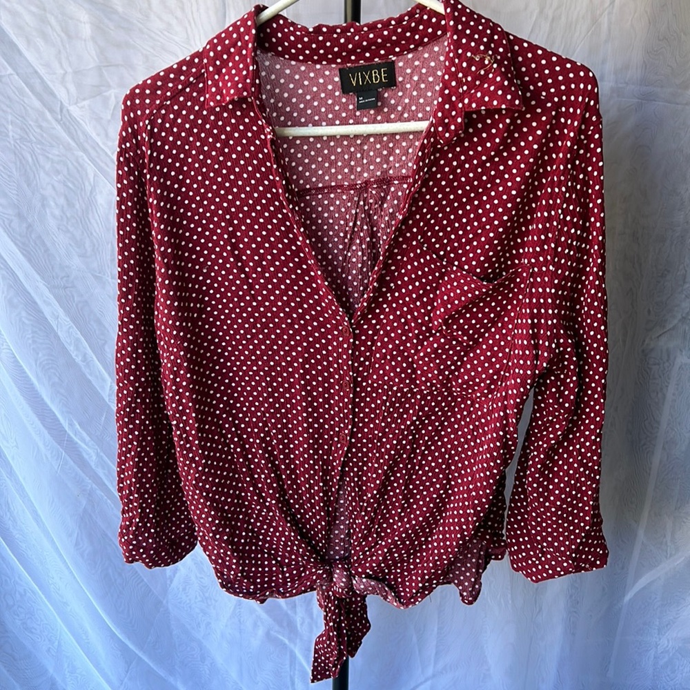 Women’s Quarter Sleeve Front Tie Top